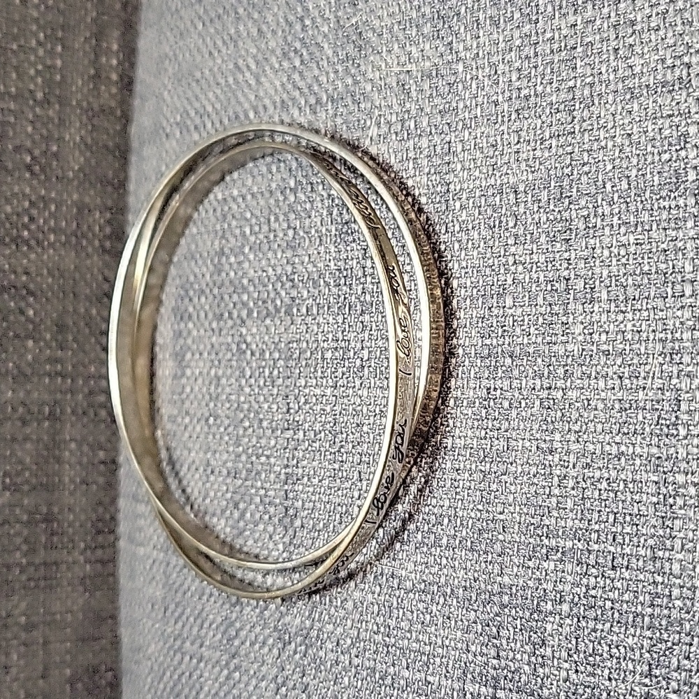 Interlocked Silver Bangles - image 4